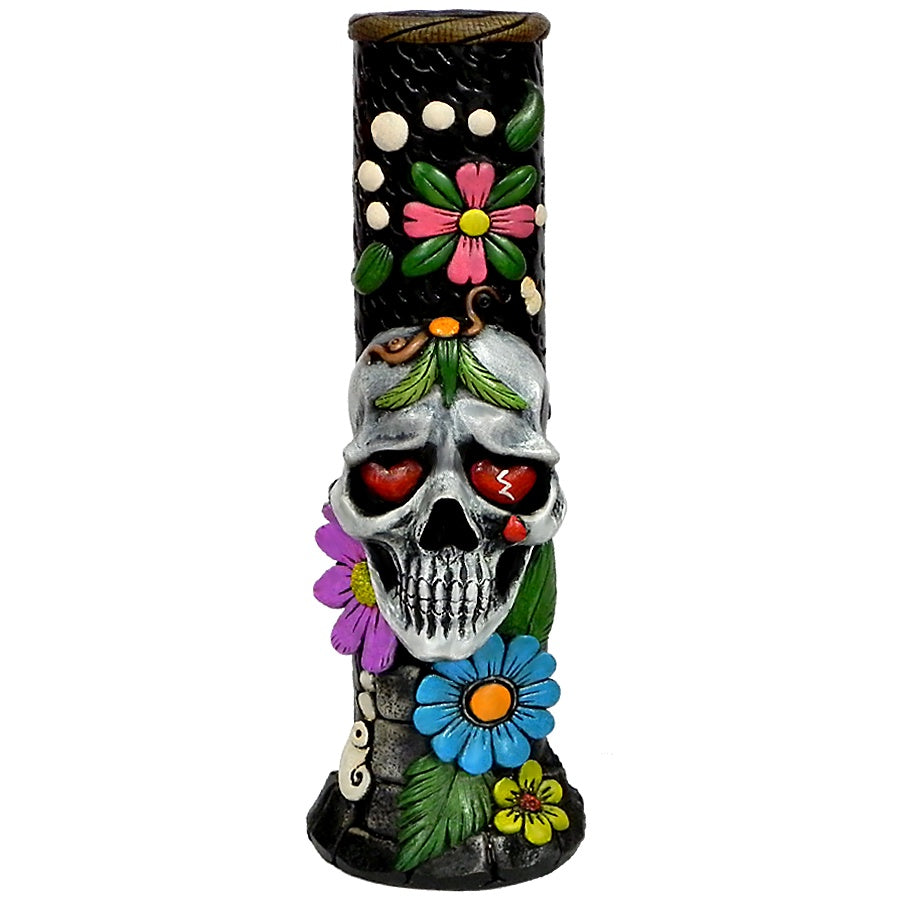 Hand Crafted Water Pipe - Candy Skull
