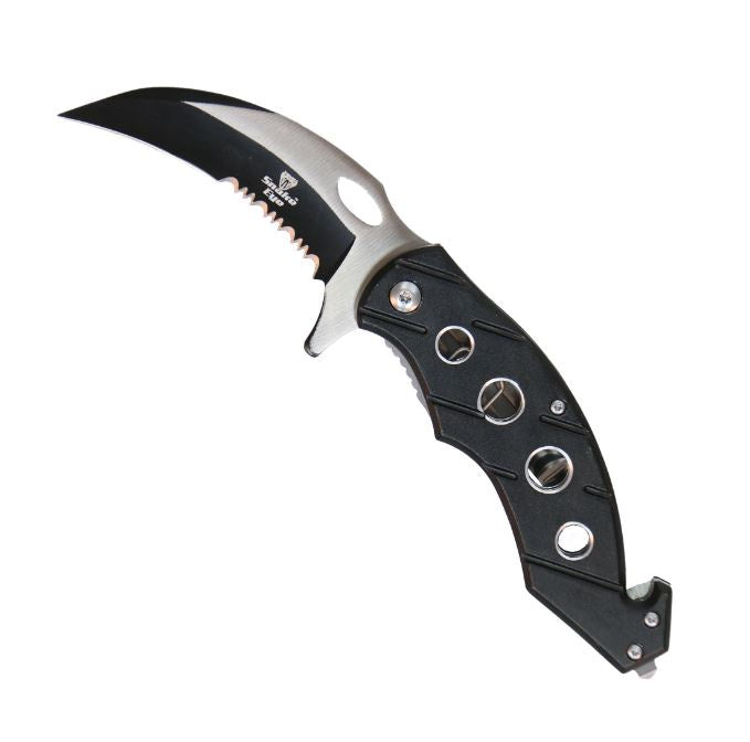 Hot Leathers - Black Cut Out Tactical Knife