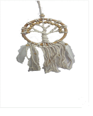 Magic Touch - Tree of Life 5" Macrame & Rattan Dreamcatcher