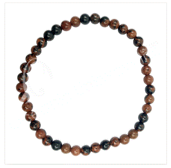 Oceanic - Mahogany Obsidian Beaded Bracelet