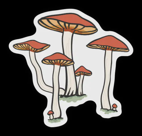 Mushroom Cluster Sticker - SN