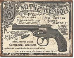Smith & Wesson Gov Contracts Tin Sign