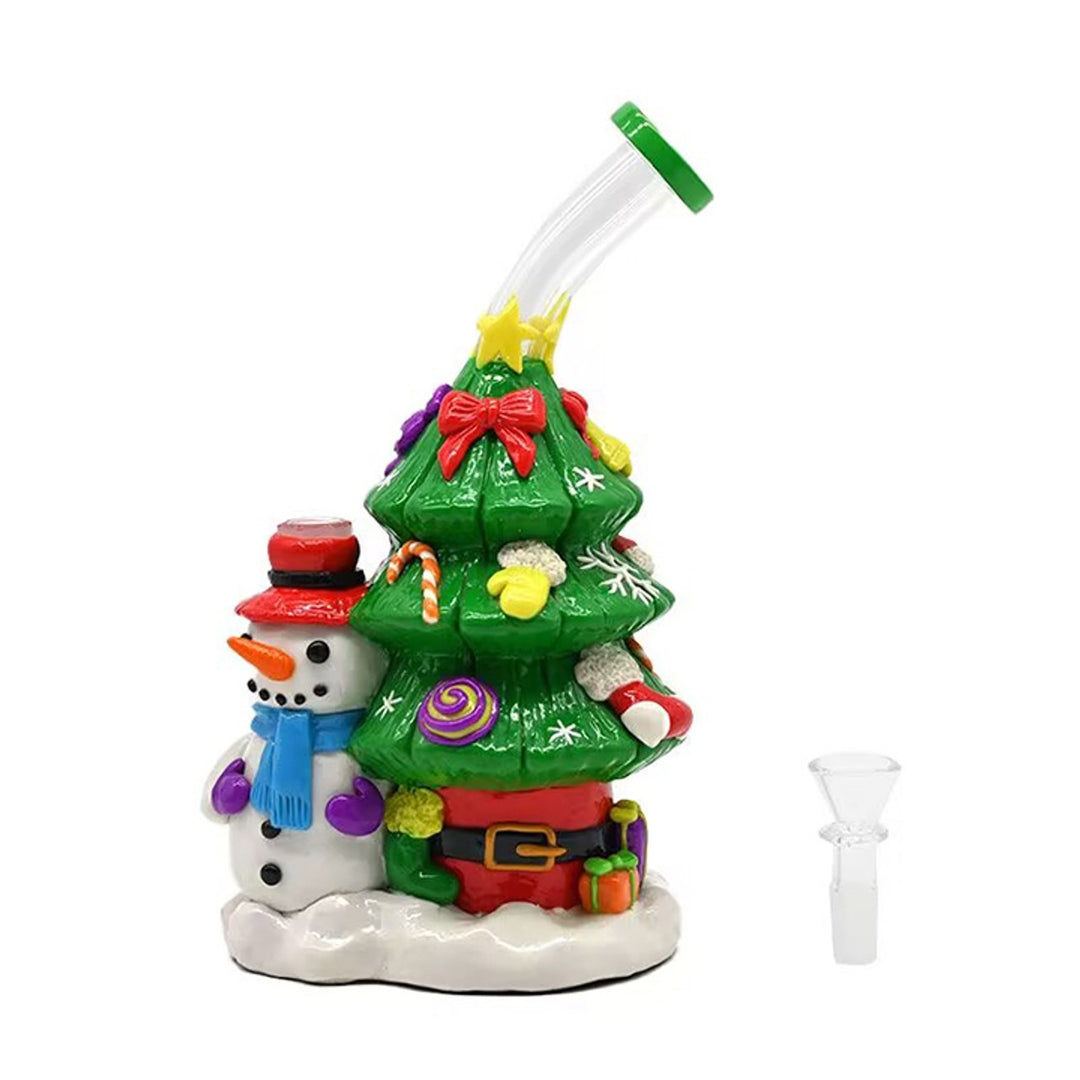 Frosty Tree Water Pipe w/ Glow in the Dark Accents