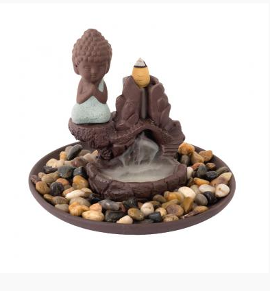 Praying Buddha Backflow Incense Burner 4126