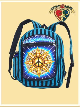Gypsy - Universal Peace Star Hand Embroidered Backpack