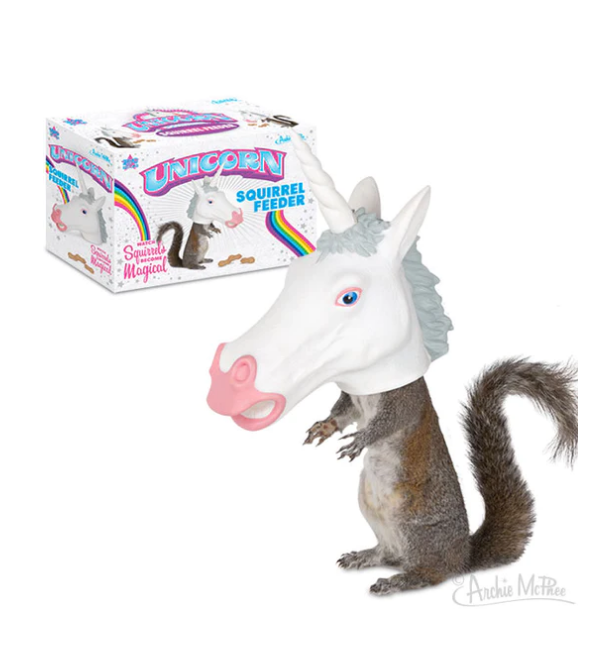 Archie McPhee - Unicorn Head Squirrel Feeder – Penny Lane Gifts