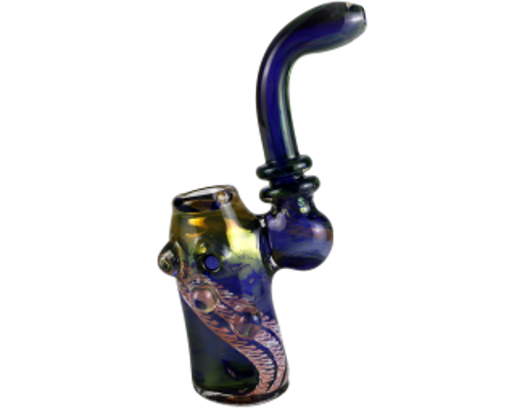 Oil Slick Rick 8" Glass Bubbler Pipe