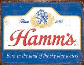Hamm's Sky Blue Water Tin Sign