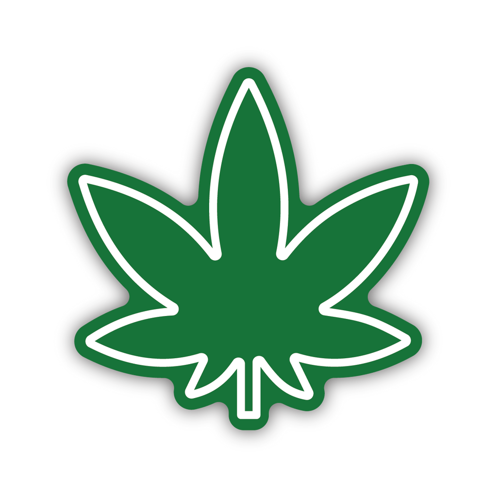 Green Pot Leaf Sticker - SN