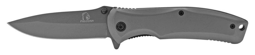 4.5" Solid Metal Folding Knife - Grey