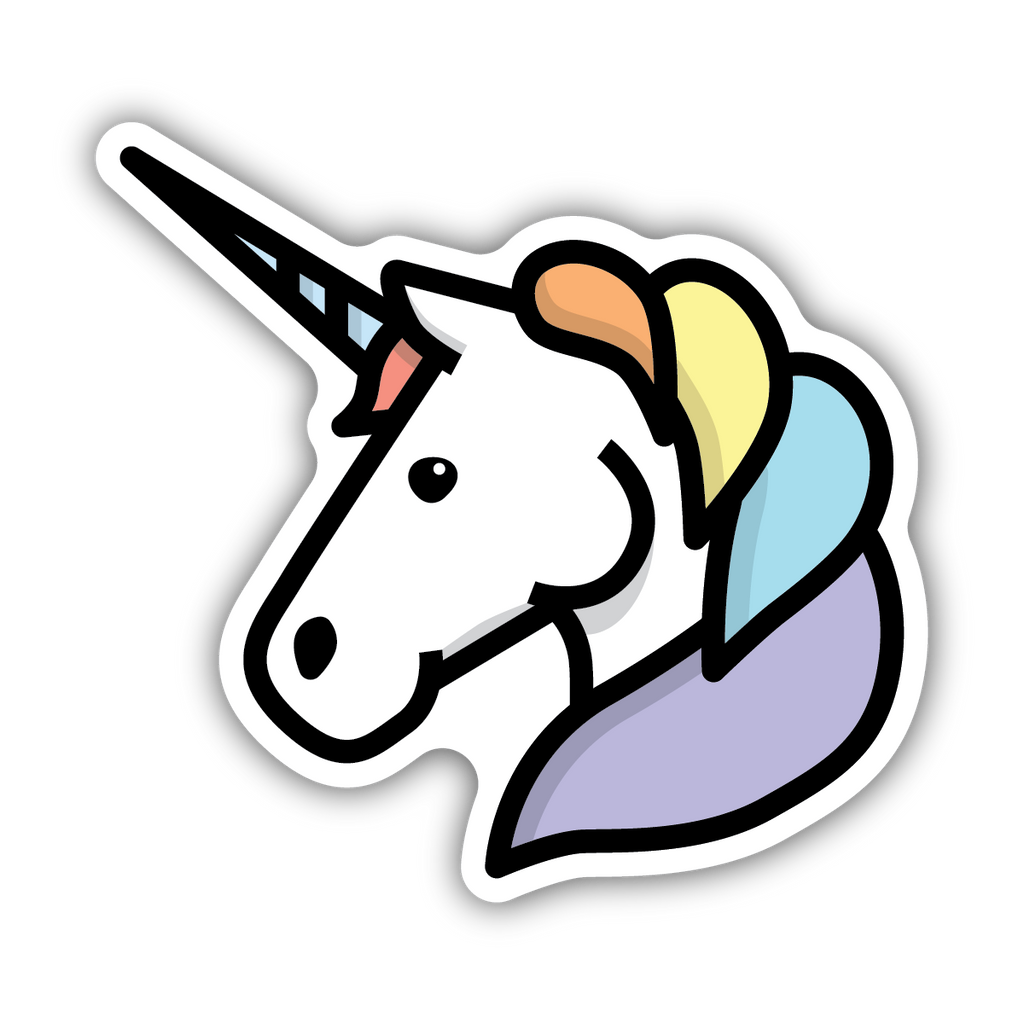 Unicorn Head Sticker - SN