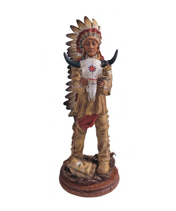 GSC - Indian Chief with Ox Skull Statue