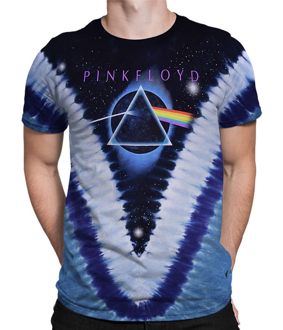 Liquid Blue - PINK FLOYD Pyramid V Tie-Dye T-Shirt