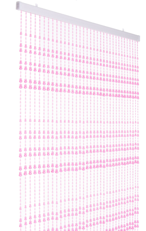 Acrylic Beaded Curtain "Aberdeen" Pink