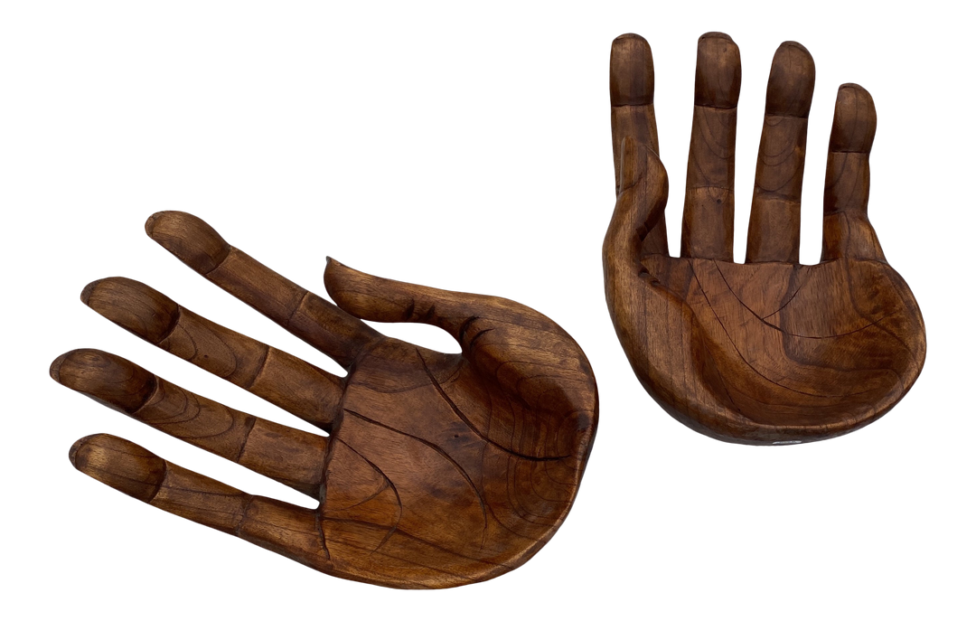Wooden Opened Fingered Hand Bowl- 1 Bowl Per Order