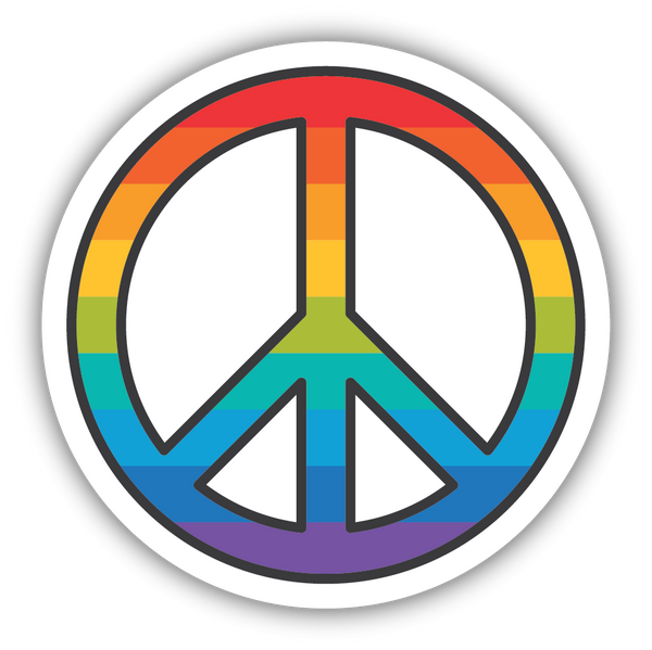 Rainbow Peace Symbol Sticker - SN