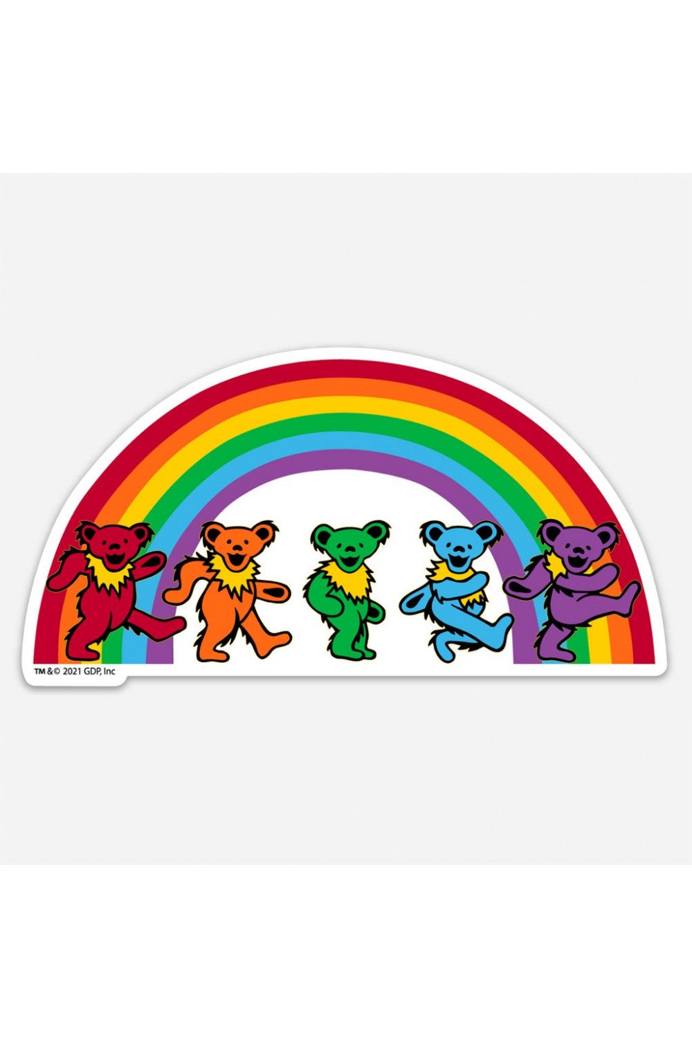 Grateful Dead Rainbow Bears 5" Sticker