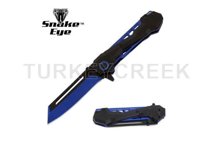 Snake Eye Tactical Spring Assist Knife Black/Blue