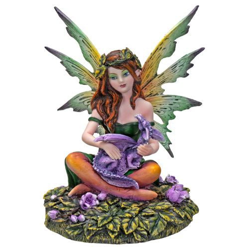 Pacific - Fairy w/Baby Pet Dragon Statue