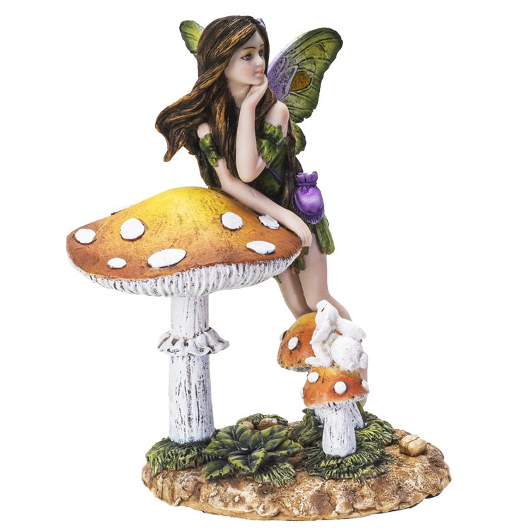 Pacific - Mushroom Fairy w/Bunny Statue 14316