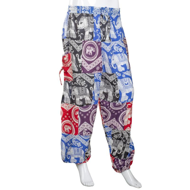 Benjamin - Rayon Elephant Patchwork Pants