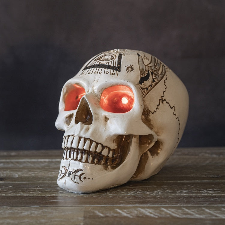 Pacific - Tattoo Skull Statue w/LED