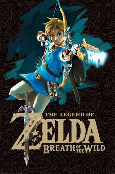 Zelda Breath of the Wild - Link with Bow Poster