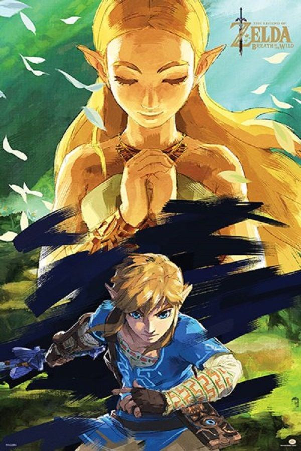 Zelda Breath of the Wild - Zelda & Link Poster