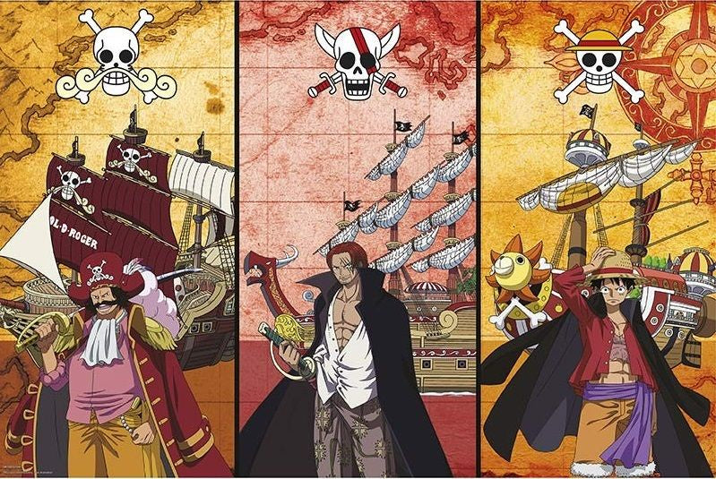 One Piece Captains & Boats Poster