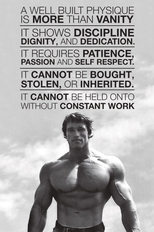 Arnold Schwarzenegger Well Built Physique Poster