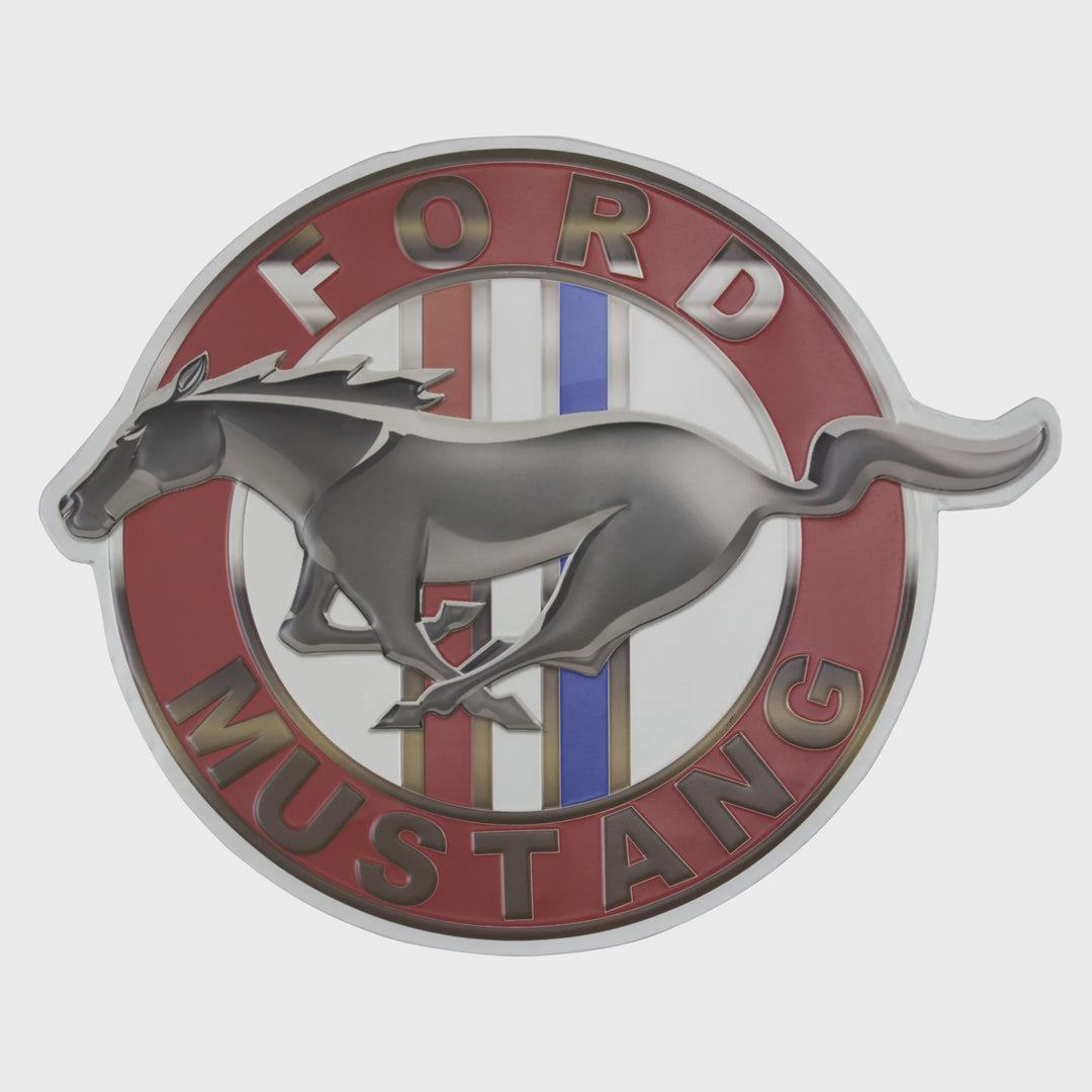 Mustang Embossed Metal Sign