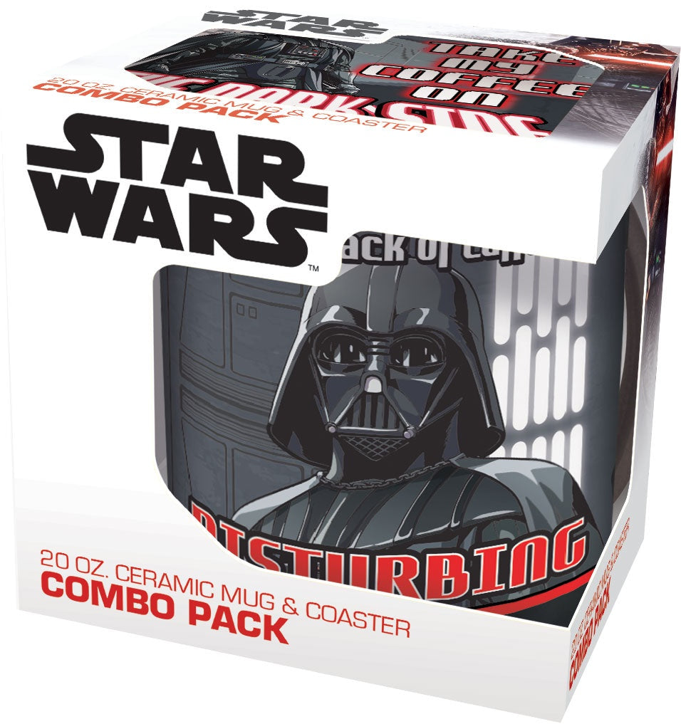 Star Wars Vader Humor 20 oz Ceramic Mug & Coaster Combo Pack