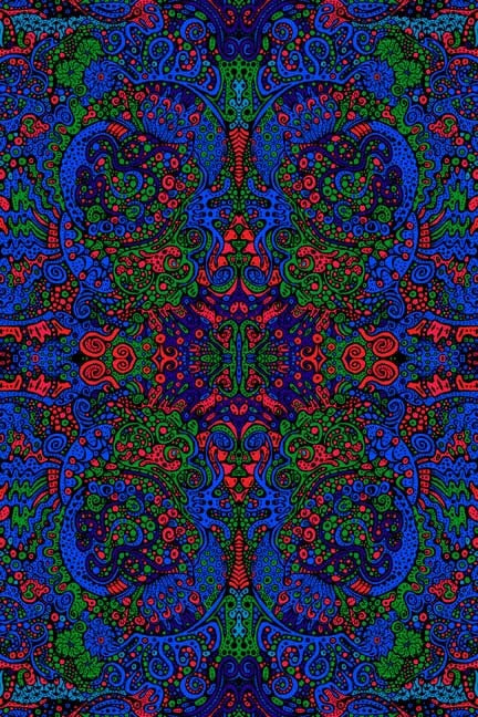 3D Psychedelic Liquid L Tapestry