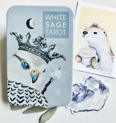 US Games - White Sage Tarot Card Deck Set in Tin Box