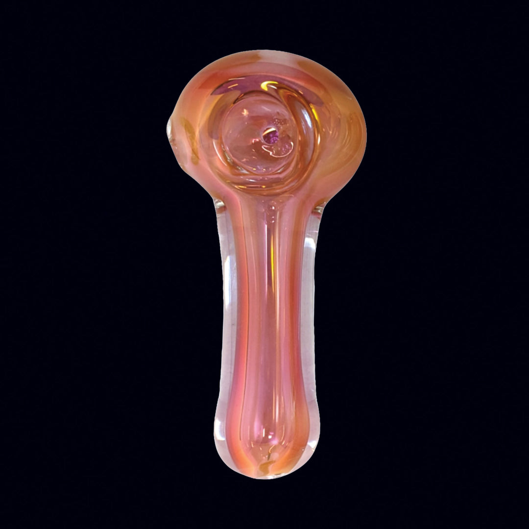 4" Pink Fumed Glass Pipe