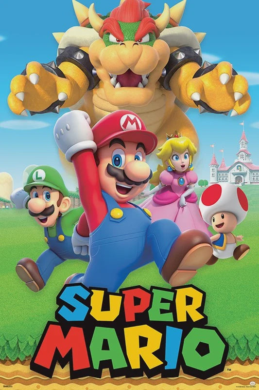 Super Mario Character Montage Poster