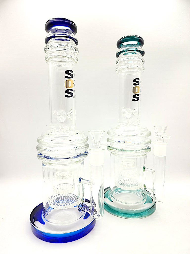 16" Heavy 3 Disc Glass Water Pipe