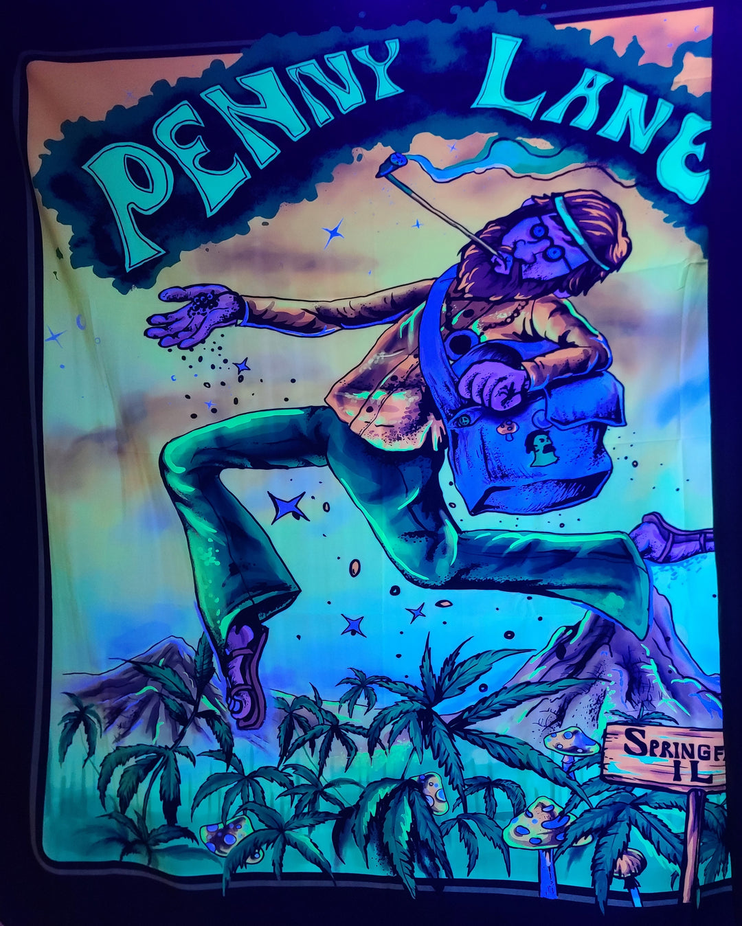 Penny Lane - "Field Of Dreams" Blacklight UV Tapestry