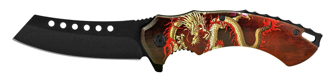 4.75" Butcher's Pocket Knife - Red Dragon