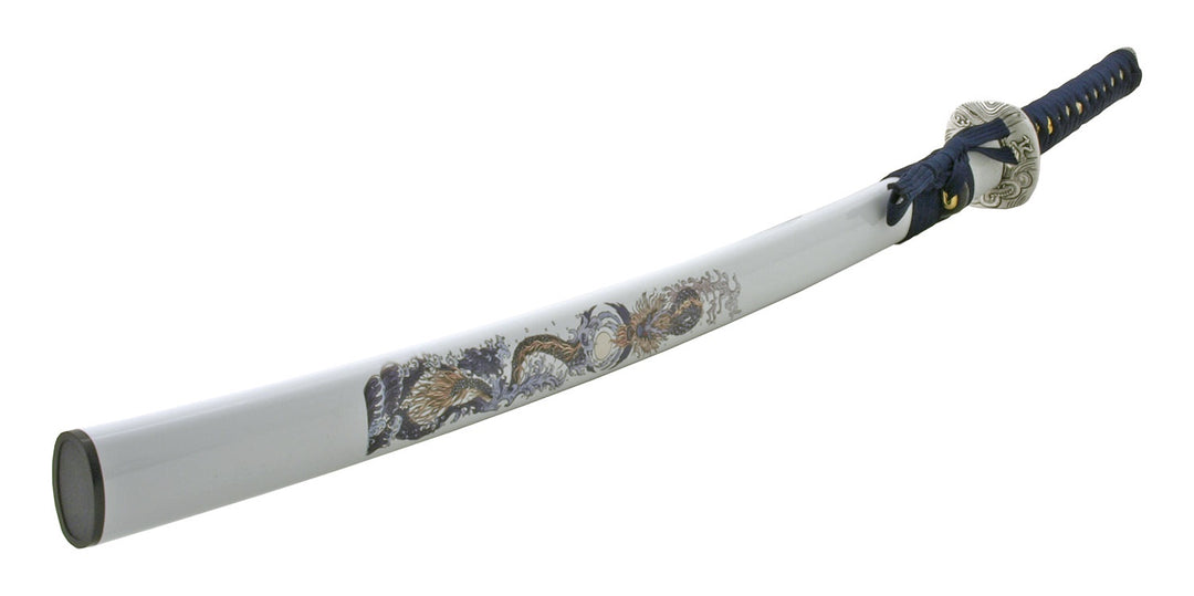 40.5" White and Blue Musha Katana