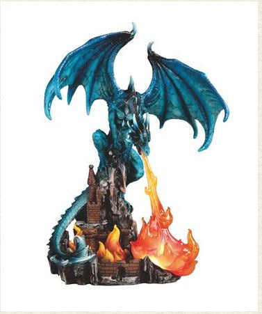 GSC - Blue Fire Dragon LED Statue