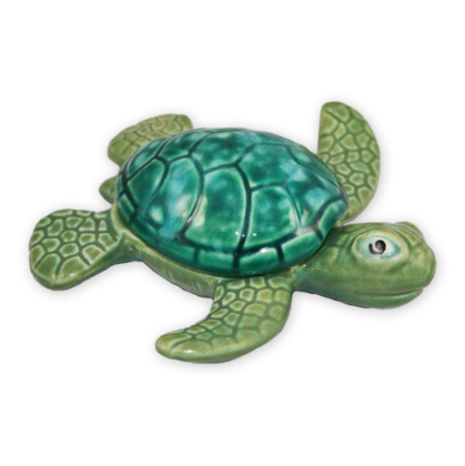 Raku Potteryworks - Turtle Box Figurine