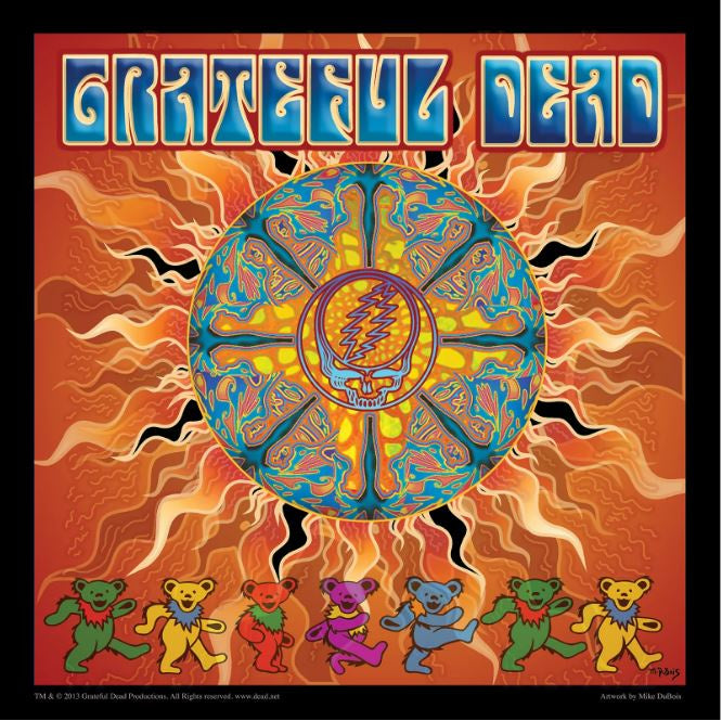 HappyLife - Grateful Dead Sun Dancing Bears Offset Print