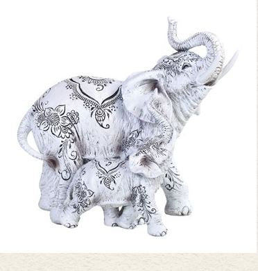 GSC - White Elephant w/Baby Statue 88247