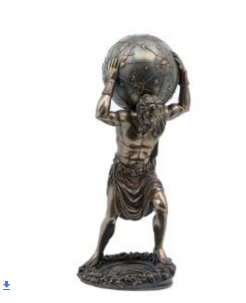 Pacific - Atlas Greek Titan-God Bronze Statue