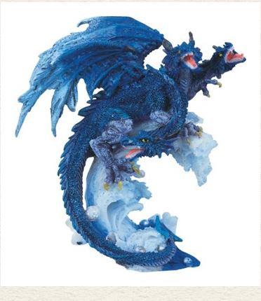 GSC - 3 Headed Blue Water Dragon Statue