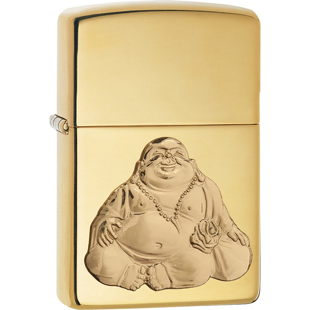 Laughing Golden Buddha Emblem - Zippo