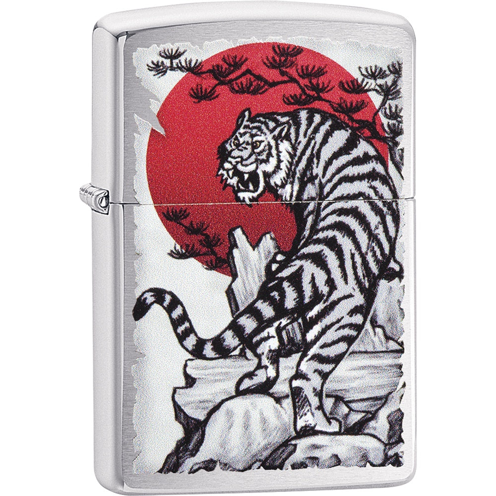 Asian Tiger Design Zippo Lighter - 29889