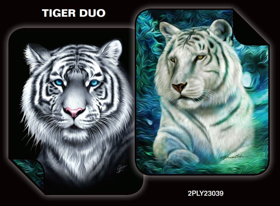 Tiger Duo Faux Fur Luxury Blanket