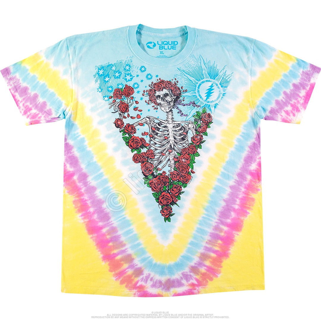 Liquid Blue - Grateful Dead "Rose Garden" Tie Dye T-Shirt